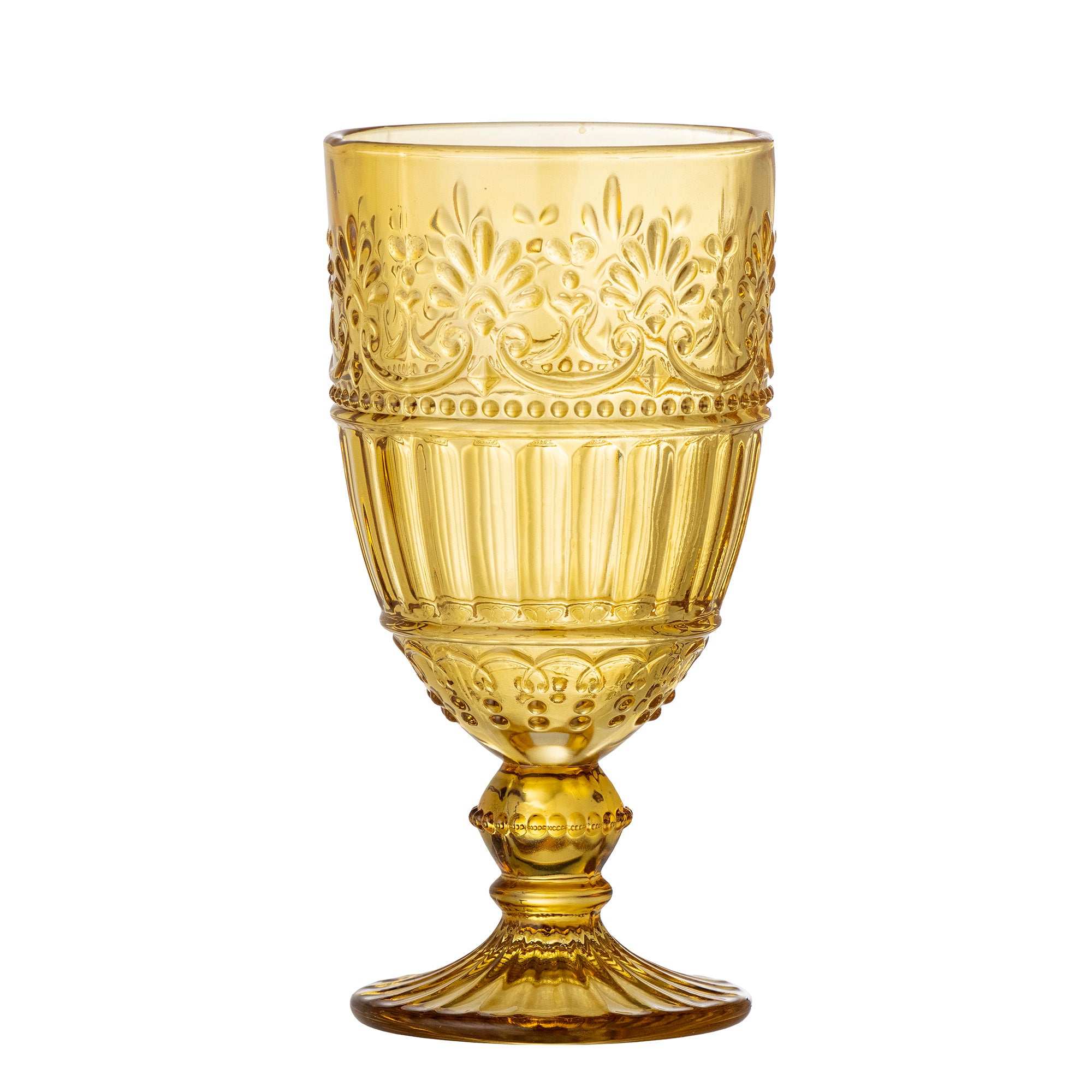 Feyza wine glasses, yellow, glass