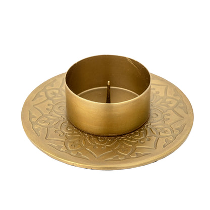 Mariella candlestick, gold, metal