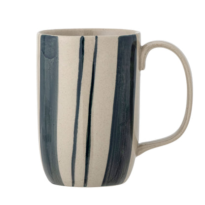 Allium mugs, blue, stoneware