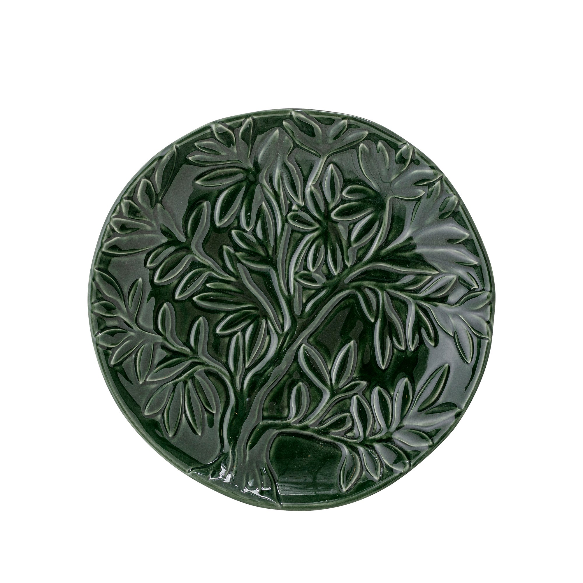 Savanna plate, green, stoneware