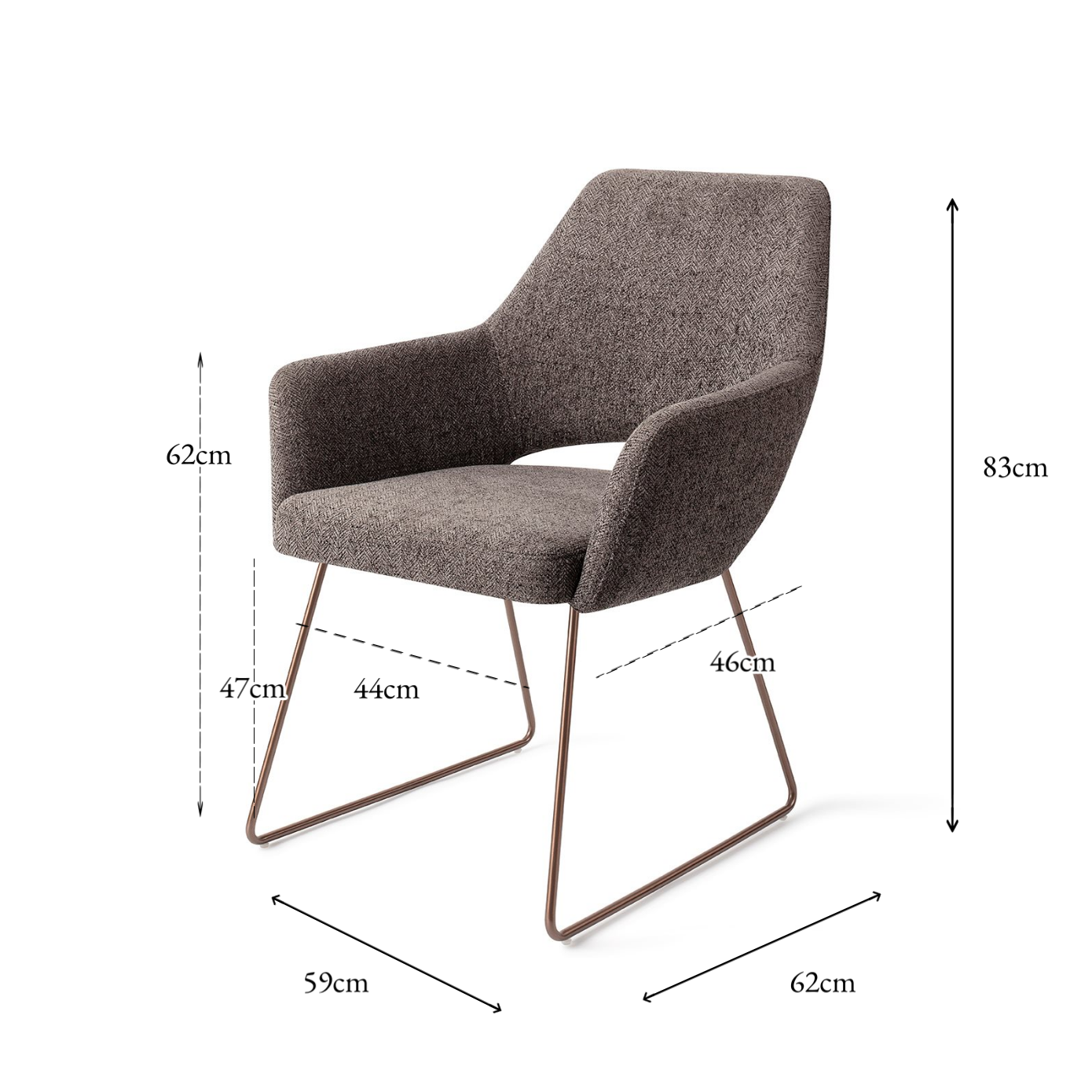 Yanai Dining Chair Amazing Gray