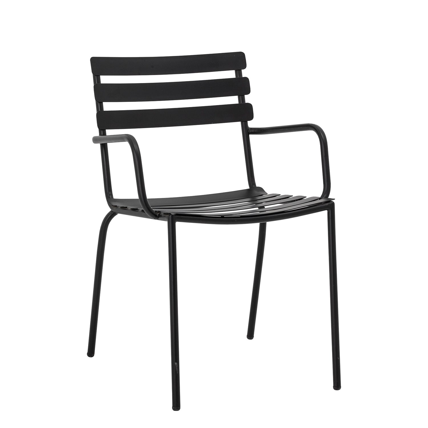 Monsi dining table chair, black, galvanized metal