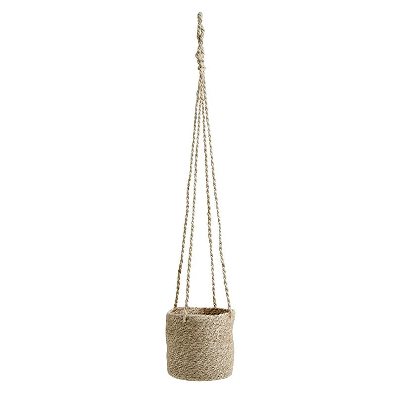 Hanging herbal pot in jute