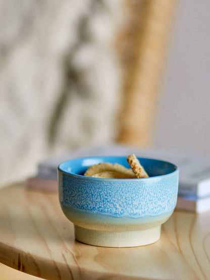 Safie bowl, blue, stoneware