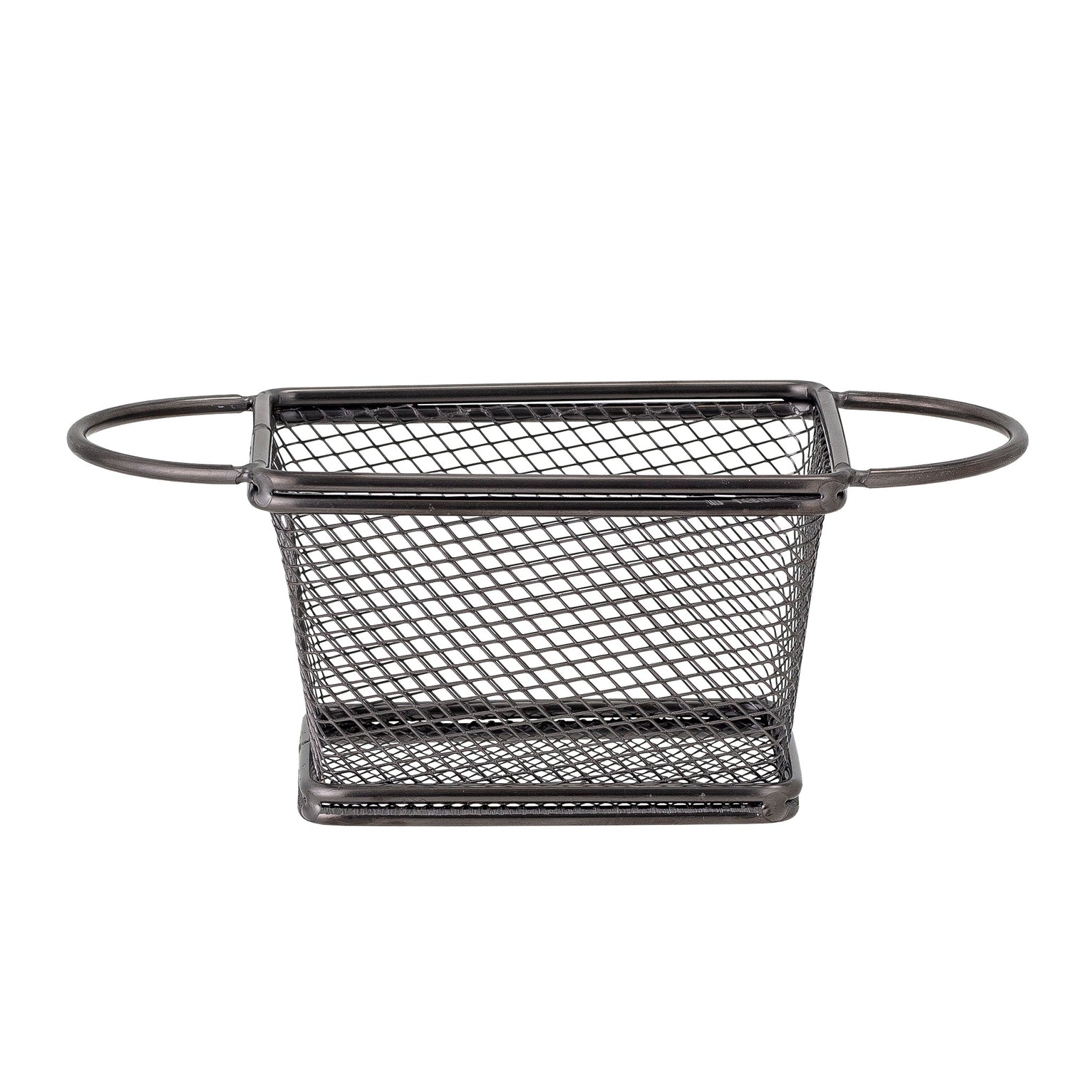 Enes basket, black, stainless steel