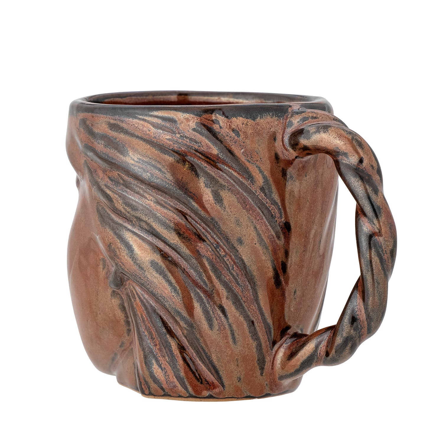 Reeha mugs, brown, stoneware