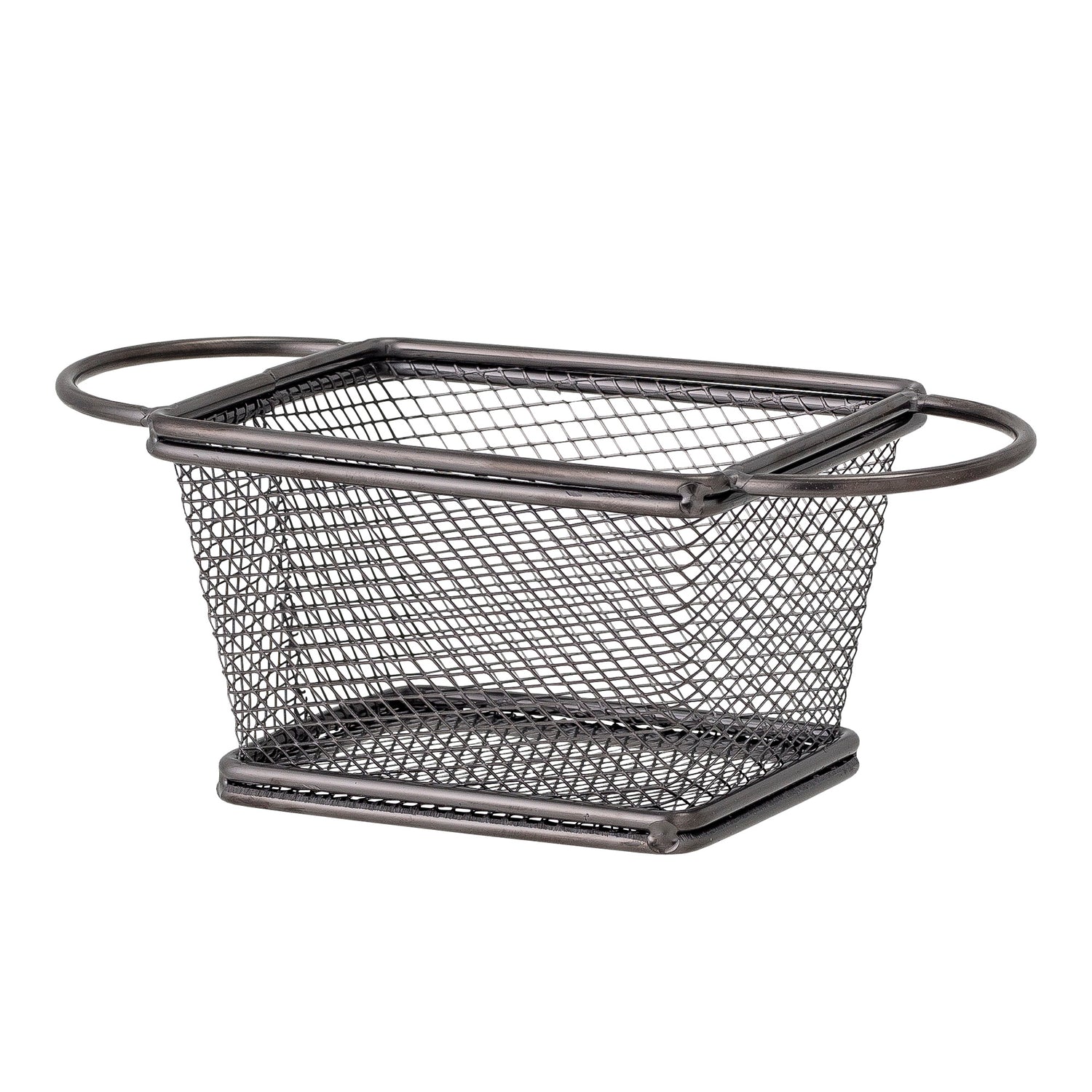 Enes basket, black, stainless steel