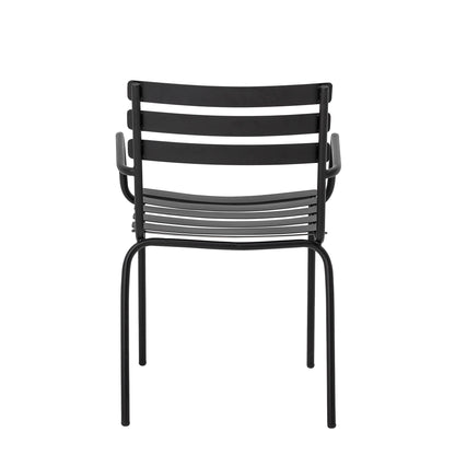 Monsi dining table chair, black, galvanized metal