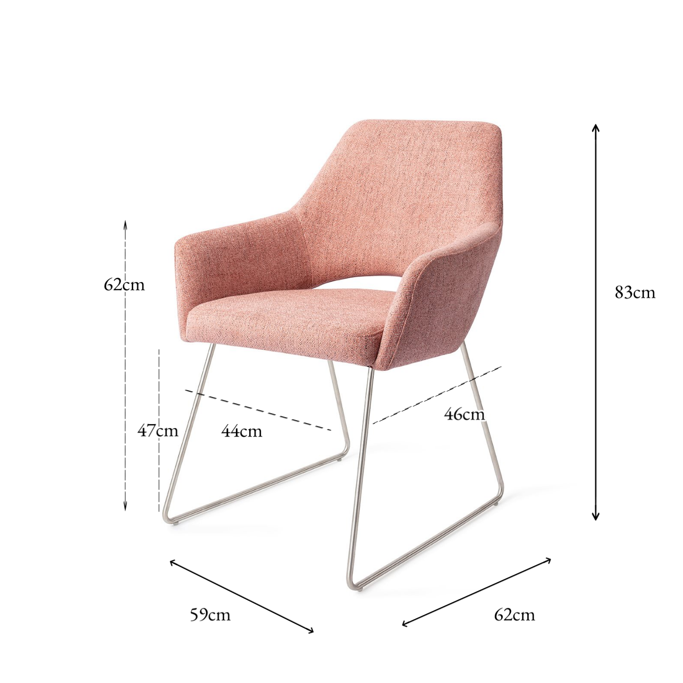 Yanai Dining Chair Pink Punch