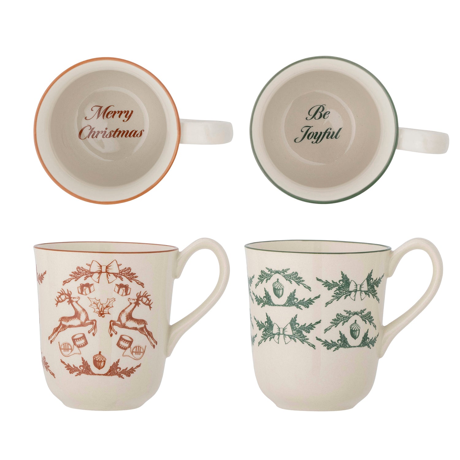 Beth mugs, red, stoneware