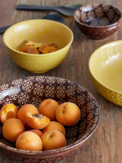 Marsala bowl, yellow, stoneware