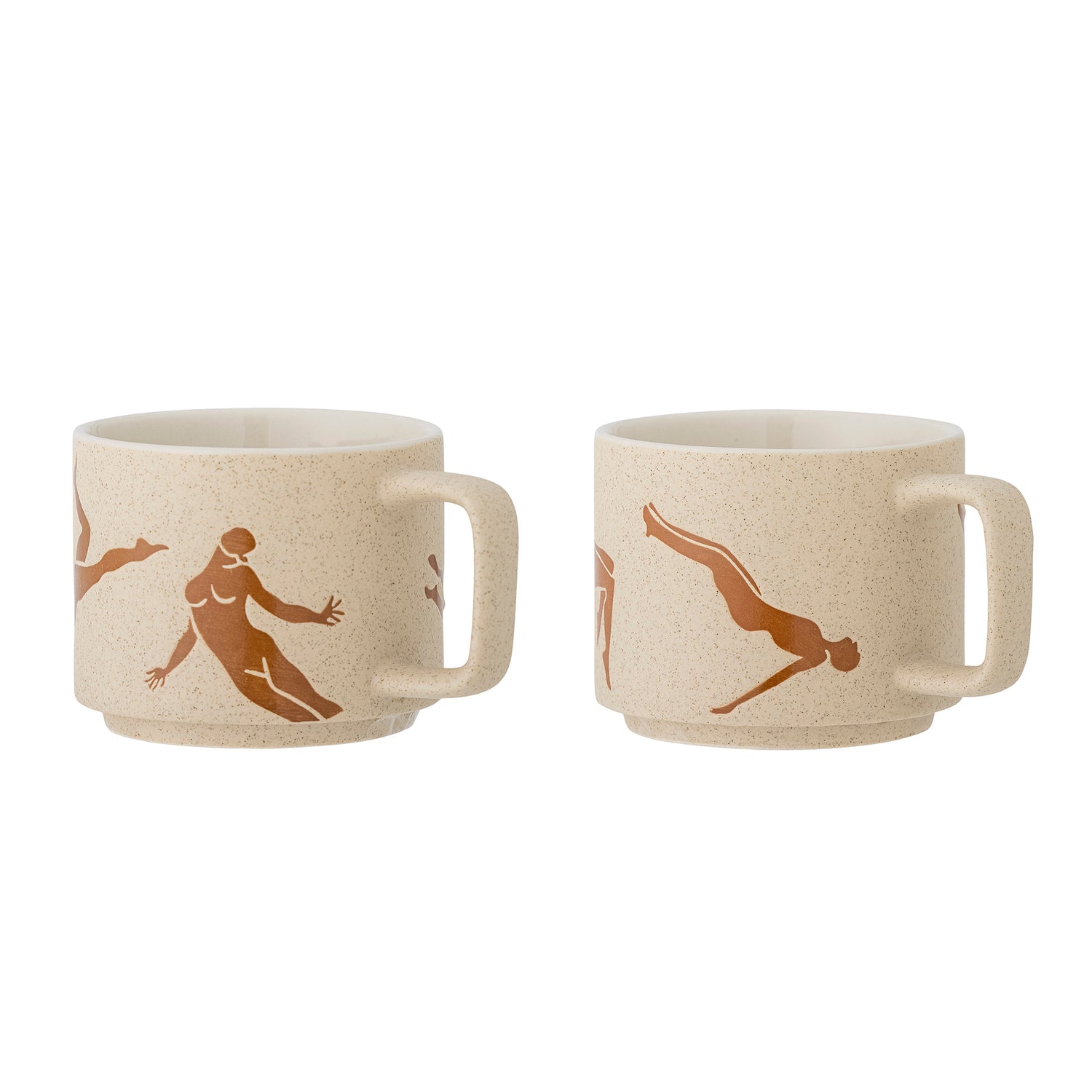 Harlow mugs, brown, stoneware