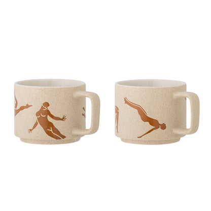 Harlow mugs, brown, stoneware