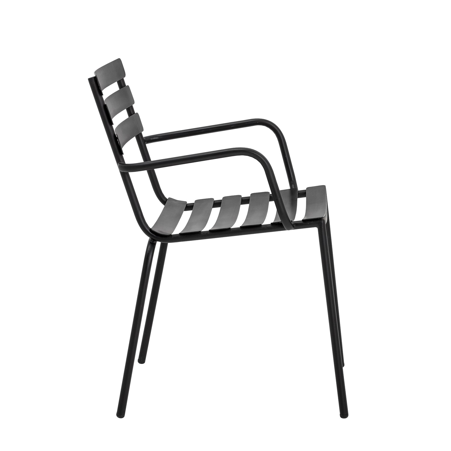 Monsi dining table chair, black, galvanized metal