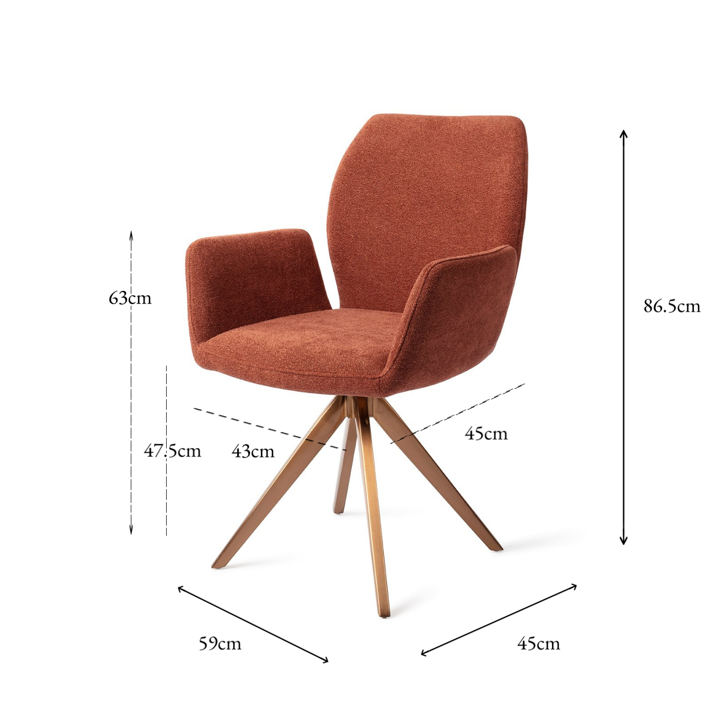 Misaki Dining Chair Cosy Copper