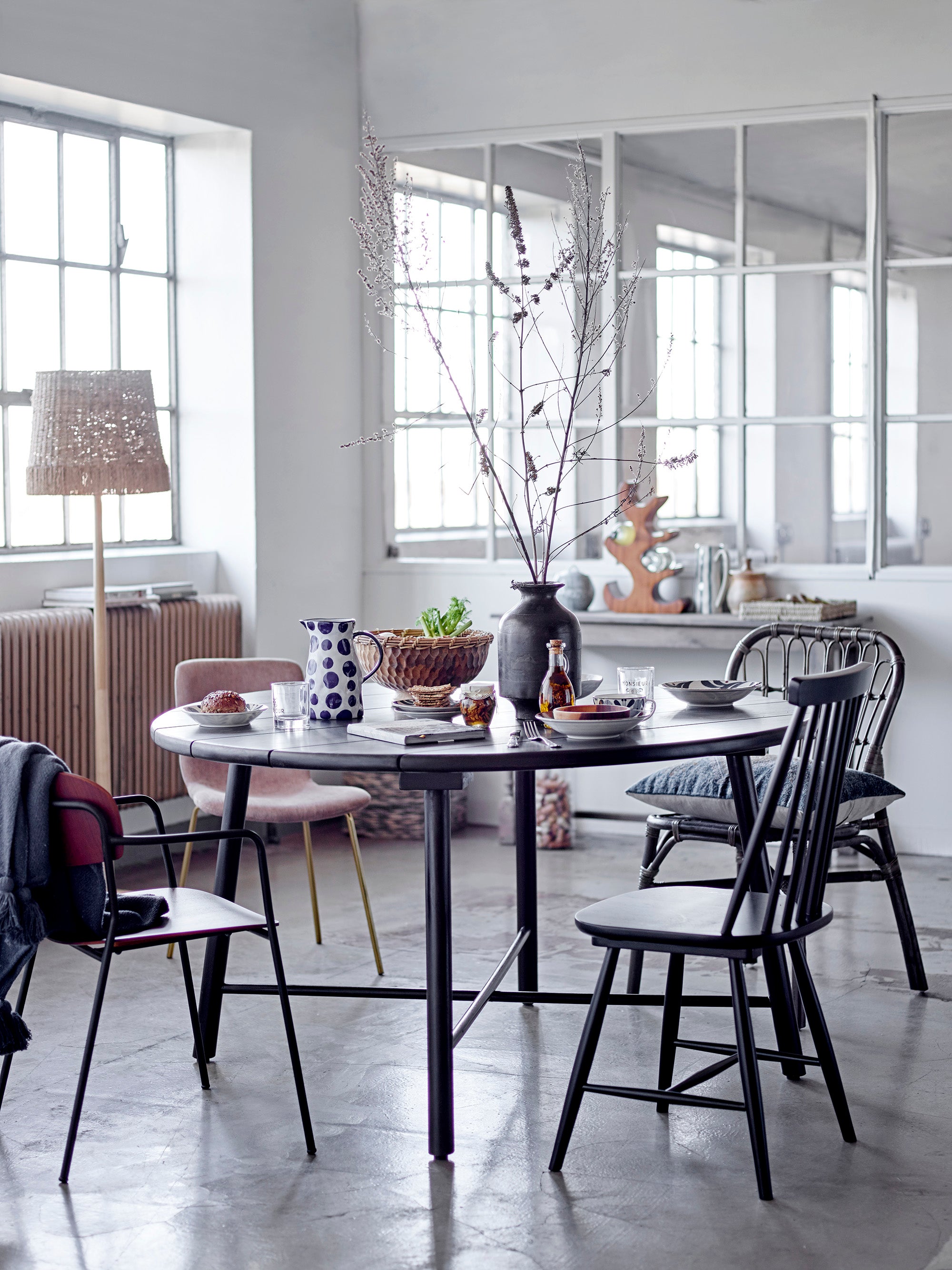 Piter dining table chair, brown, plywood