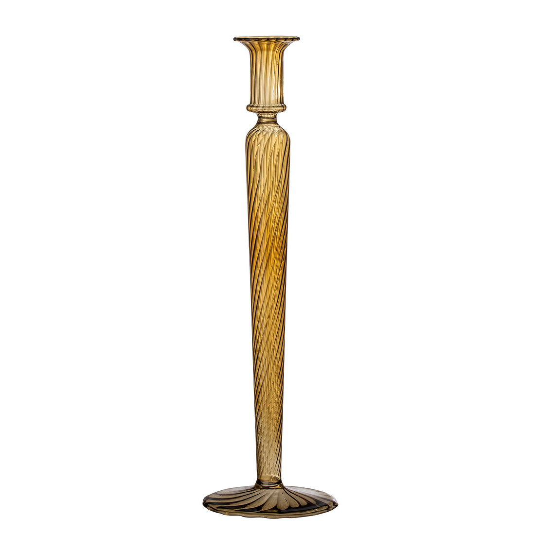 Dara candlestick, brown, glass