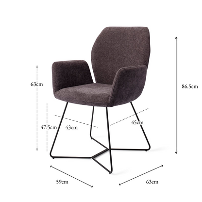 Misaki Dining Chair Almost Black