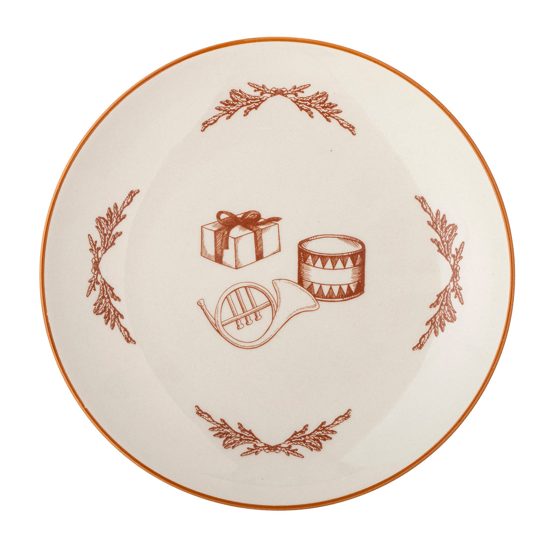 Beth plate, red, stoneware