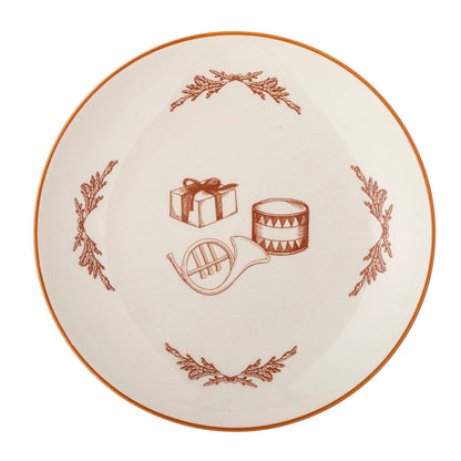 Beth plate, red, stoneware