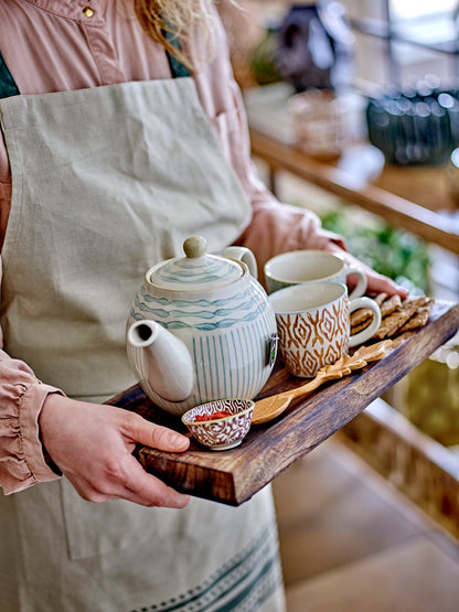 Maple cup, orange, stoneware