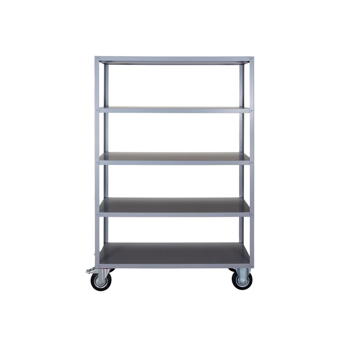 Shelf with 4 wheels, Mkrolley, gray