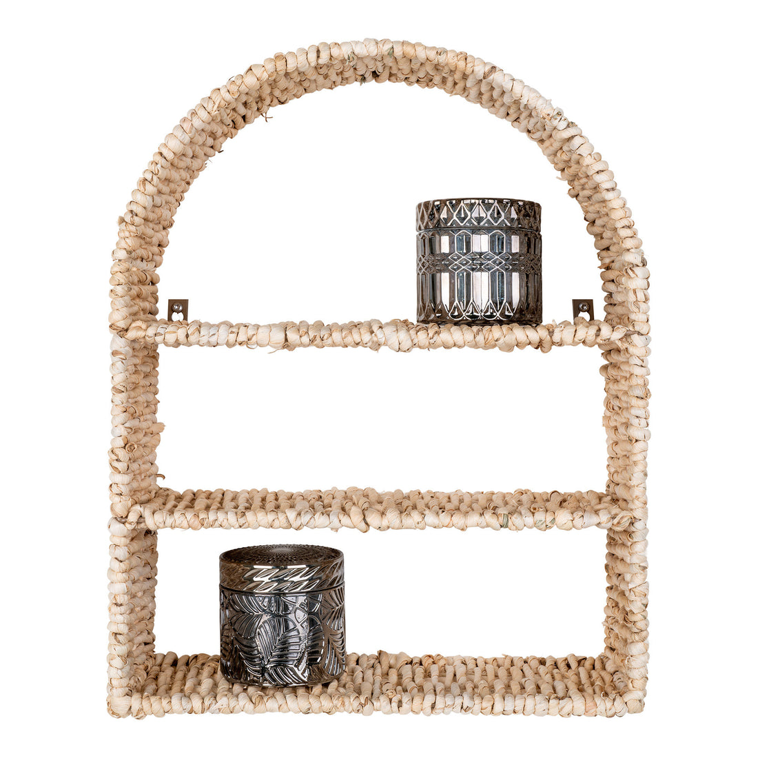 Namur Shelf - Shelf, Curved Rattan Design 36x12x45 cm