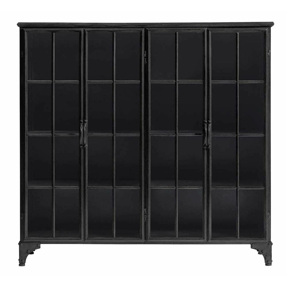 Nordal Downtown display cabinet in iron - 114x120 - black