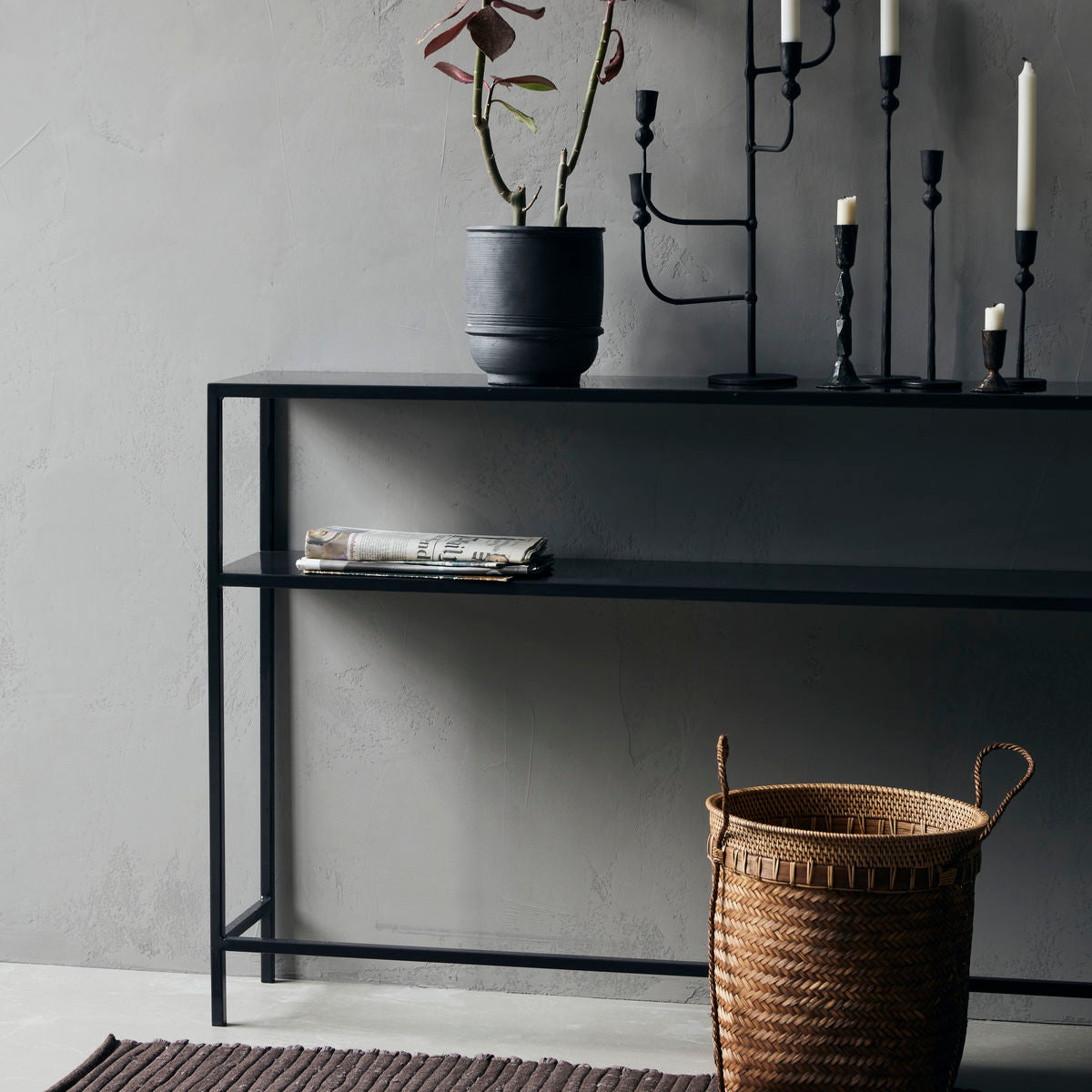 Console table, hdfari, black