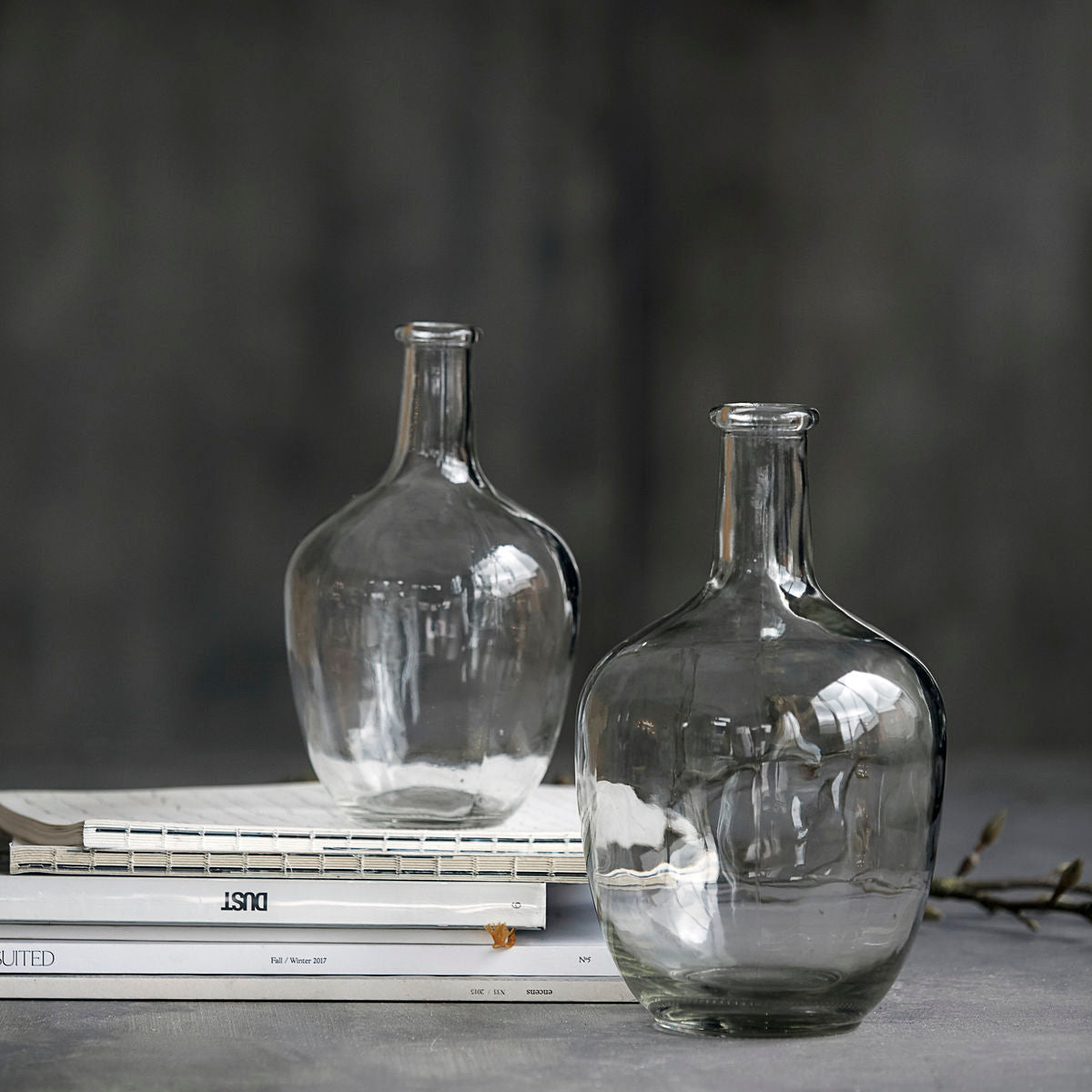 House Doctor - Vase / flaske, Glass, Klar - h: 29 cm, dia: 18 cm - House Doctor - DesignGaragen.dk