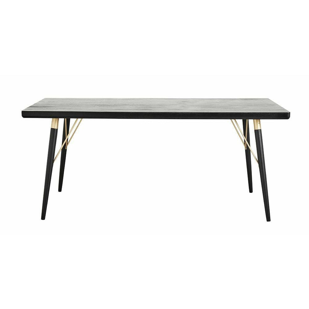 Nordal Dining table in wood - 180x90 - black/matt gold