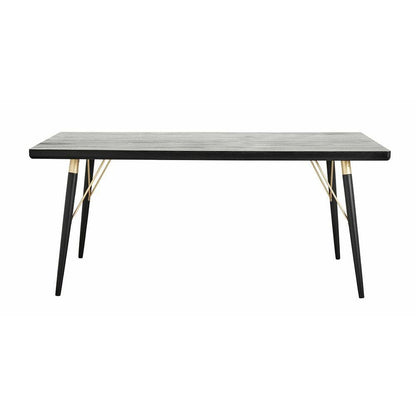 Nordal Dining table in wood - 180x90 - black/matt gold