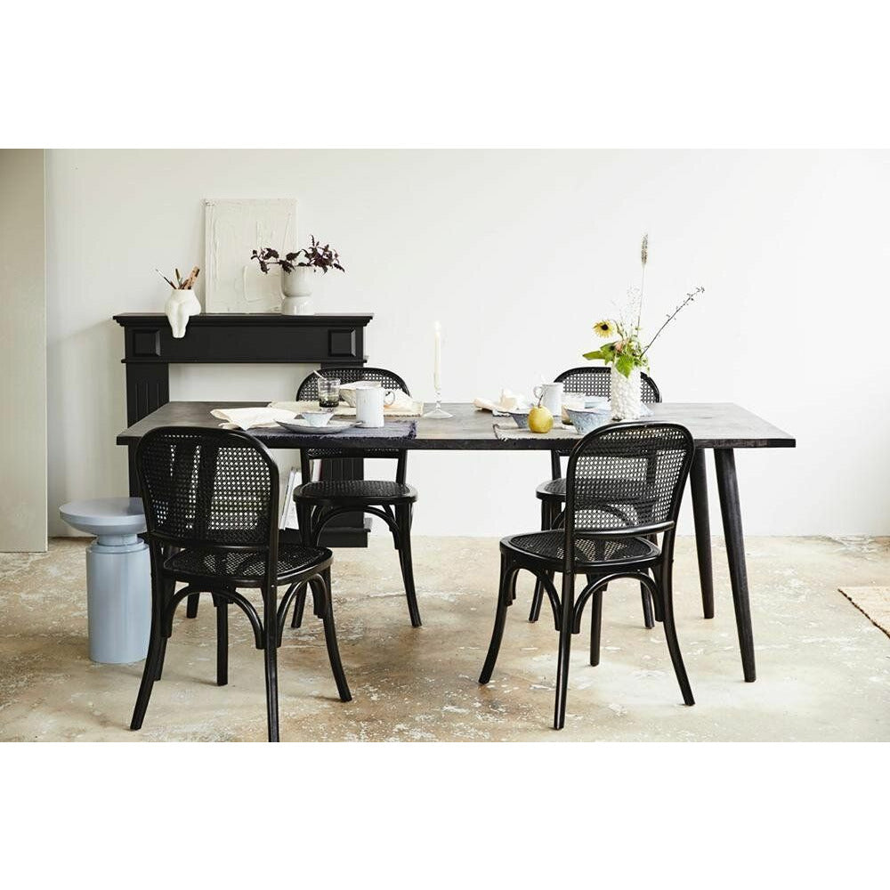 Nordal HAU dining table in wood - 200x90 cm - black