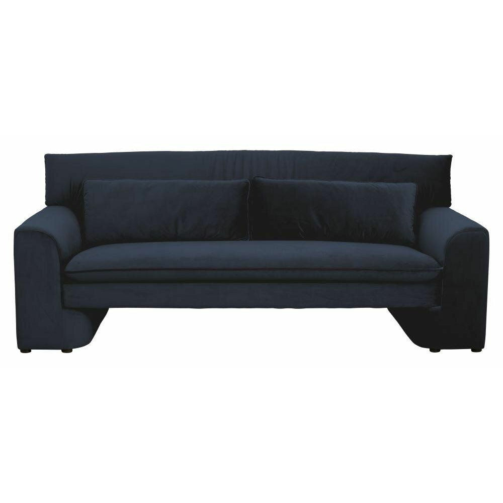 Nordal GEO sofa with velour cover - L215 cm - dark blue