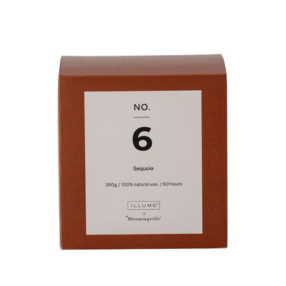 Illume x Bloomingville No. 6 - Sequoia scented candles, brown, natural wax