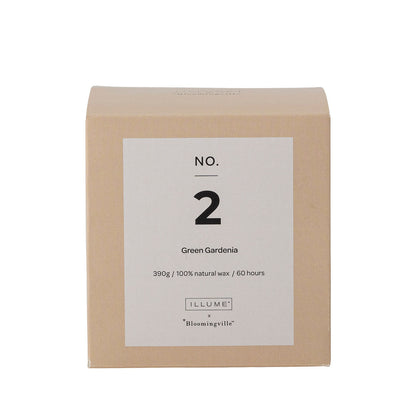 Illume x Bloomingville No. 2 - Green Gardenia scented candles, pink, natural wax