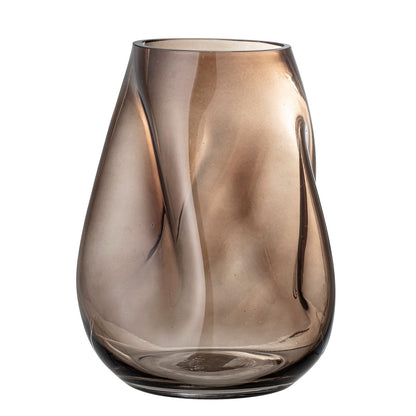 Bloomingville Ingolf Vase, Brown, Glass