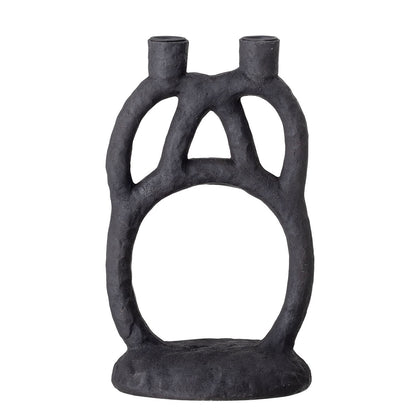 Bloomingville Ramina candlestick, black, polyresin