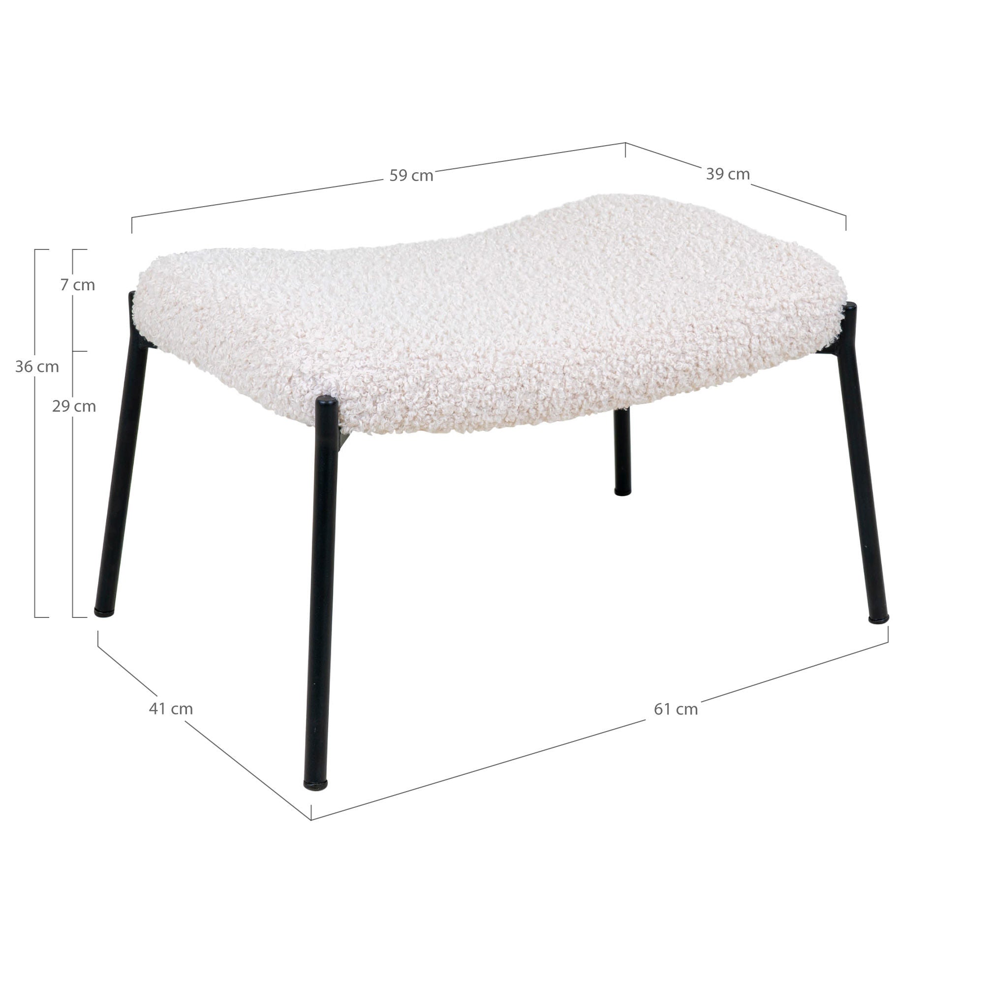 House Nordic - Glasgow Foot Stool