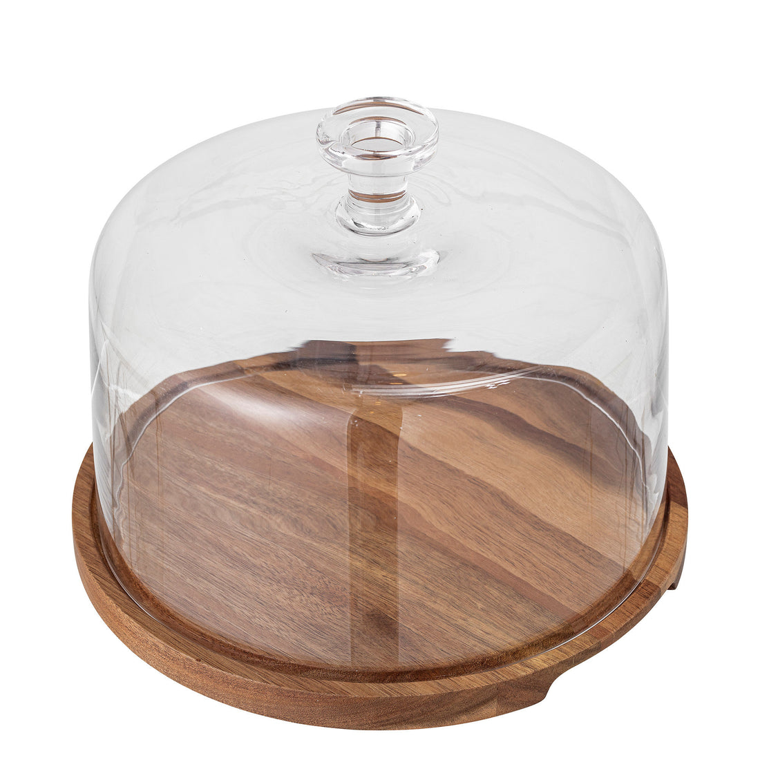 Bloomingville Nici Cake Plate w/Lid, Nature, Acacia