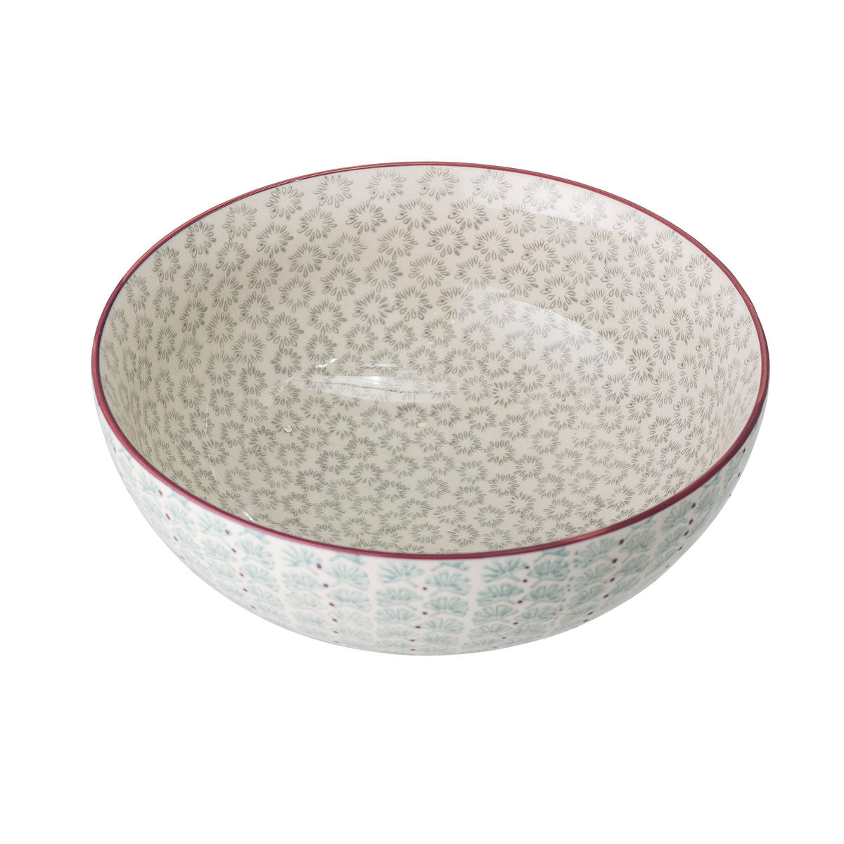 Bloomingville Maya Serving Bowl, Green, Stoneware