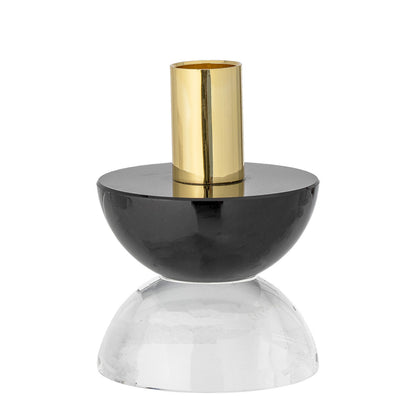 Bloomingville Etel Candlestick, Black, Glass