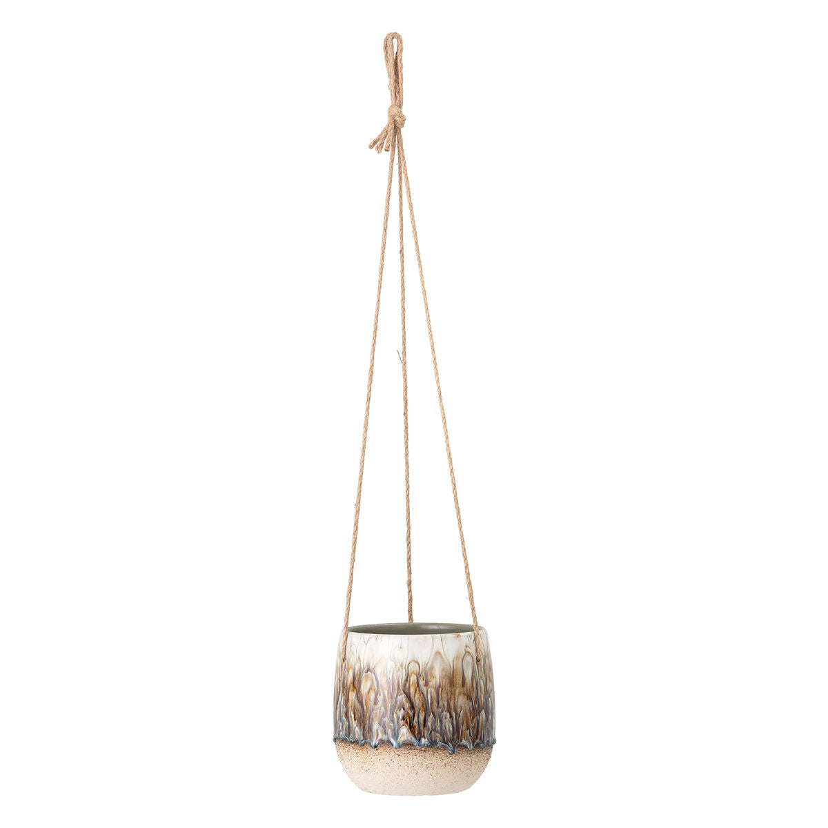 Bloomingville Rezan Hanging Herb Pot, Nature, Stoneware