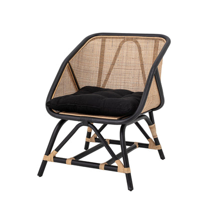 Bloomingville Loue Lounge Stol, Sort, Rattan - Bloomingville - DesignGaragen.dk