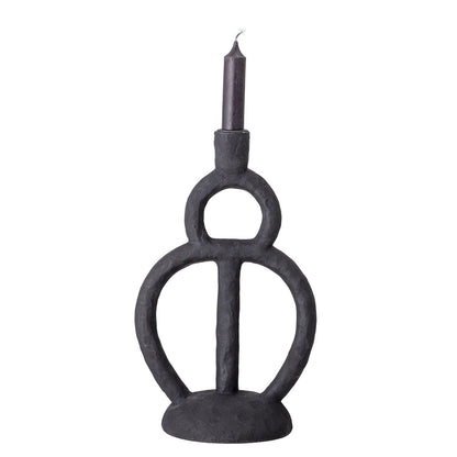 Bloomingville Ramina candlestick, black, polyresin