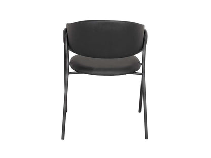 House of Sander Lina dining chair, black PU - set of 2 pcs.