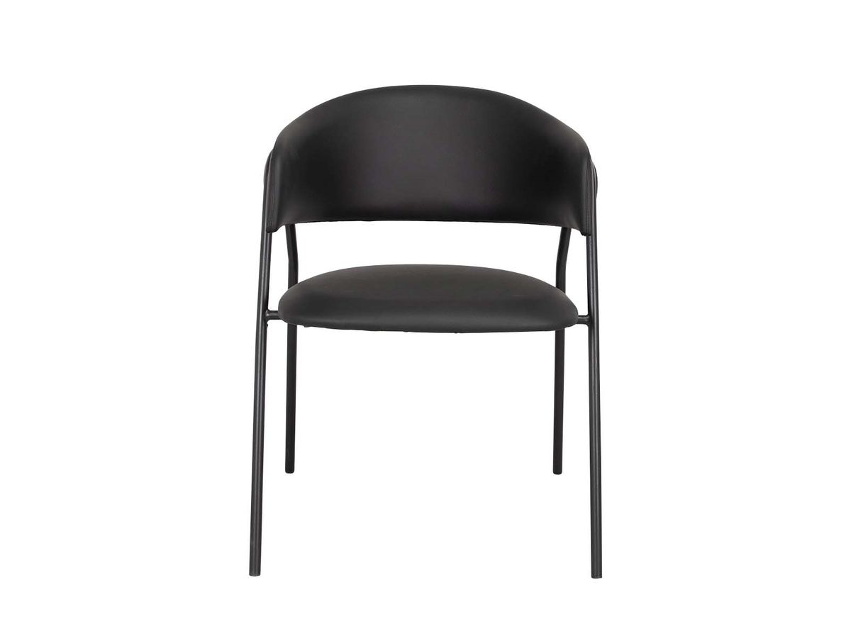 House of Sander Lina dining chair, black PU - set of 2 pcs.