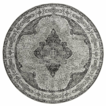 Nordal VENUS round woven cotton rug - ø240 - grey