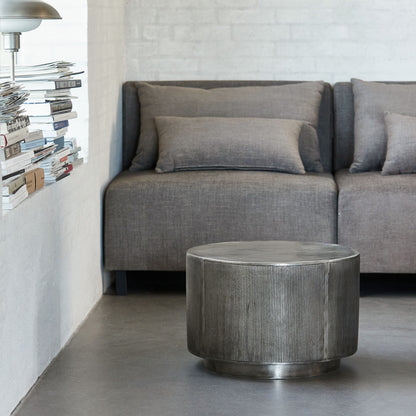 Coffee table, hdrota, brushed silver finish