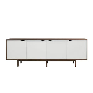 Andersen Furniture - S1 sideboard - L200xD50xH68 cm - valnød med hvide låger - Andersen Furniture - DesignGaragen.dk